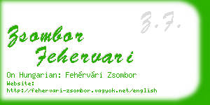 zsombor fehervari business card