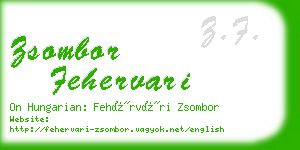 zsombor fehervari business card